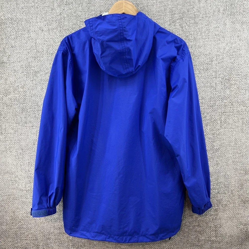 LL Bean Vintage Mens Small Gore-Tex Blue Anorak Nylon Windbreaker Hooded Outdoor